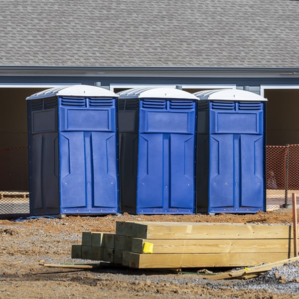 what is the expected delivery and pickup timeframe for the portable restrooms in Fowler